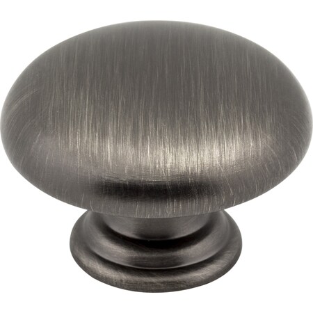 Elements 1-3/16" Diameter Brushed Pewter Gatsby Cabinet Mushroom Knob 3950-BNBDL
